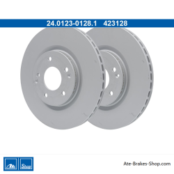 ATE Disco de freno original de 2 piezas (24012301281) para SsangYong
