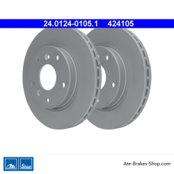 ATE Disco de freno original de 2 piezas (24012401051) para Ford, Mazda