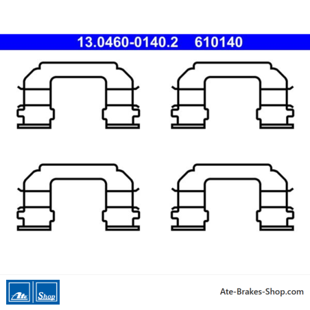 ATE Original brake pad accessories kit (13046001402) for Chevrolet, Daewoo