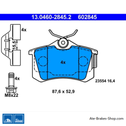 ATE originale Bremsbeläge (13046028452) für Renault