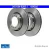 ATE Disco de freno original de 2 piezas (24012402021) para Mitsubishi