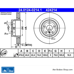 ATE Original Brake Disk (24012402141) for BMW