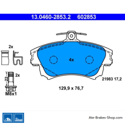 ATE original brake pads (13046028532) for Mitsubishi, Volvo
