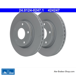 ATE Disque de frein original en 2 pièces (24012402471) pour Nissan