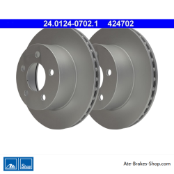 ATE Disco de freno original de 2 piezas (24012407021) para Jeep