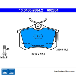 ATE originale Bremsbeläge (13046028642) für Audi, Seat, Volkswagen (VW)