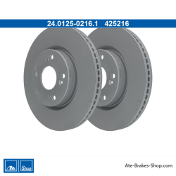 ATE Disco de freno original de 2 piezas (24012502161) para Honda