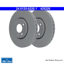 ATE Disque de frein original en 2 pièces (24012502201) pour Volkswagen (VW)