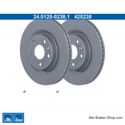ATE Disco de freno original de 2 piezas (24012502381) para Volvo