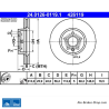 ATE Original 2 Pieces Brake Disk (24012601191) for Ford, Seat, Volkswagen (VW)