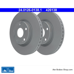ATE Disque de frein original en 2 pièces (24012601381) pour Toyota