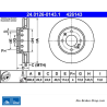 ATE Original 2 Pieces Brake Disk (24012601431) for Kia