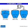 ATE original brake pads (13046028762) for Audi