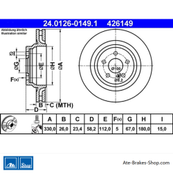 ATE Original Brake Disk (24012601491) for Mercedes-Benz