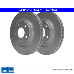 ATE Disco de freno original de 2 piezas (24012601541) para Nissan