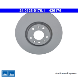ATE Disco de freno original de 2 piezas (24012601761) para Peugeot