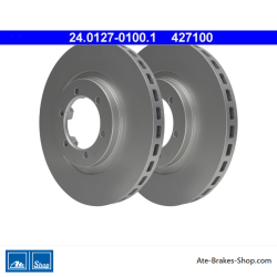 ATE Original 2 Pieces Brake Disk (24012701001) for Hyundai