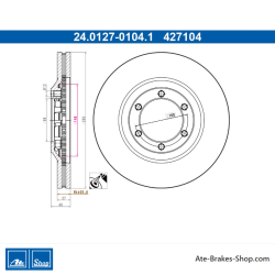 ATE Original 2 Pieces Brake Disk (24012701041) for Isuzu