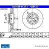 ATE Originale Bremsscheibe (24012801331) für Renault