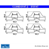 ATE Kit d’accessoires pour plaquettes de frein d’origine (13046001472) pour Citroën, Peugeot