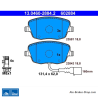 ATE originalen Bremsbelägen (13046028842) für Seat, Skoda, Volkswagen (VW)
